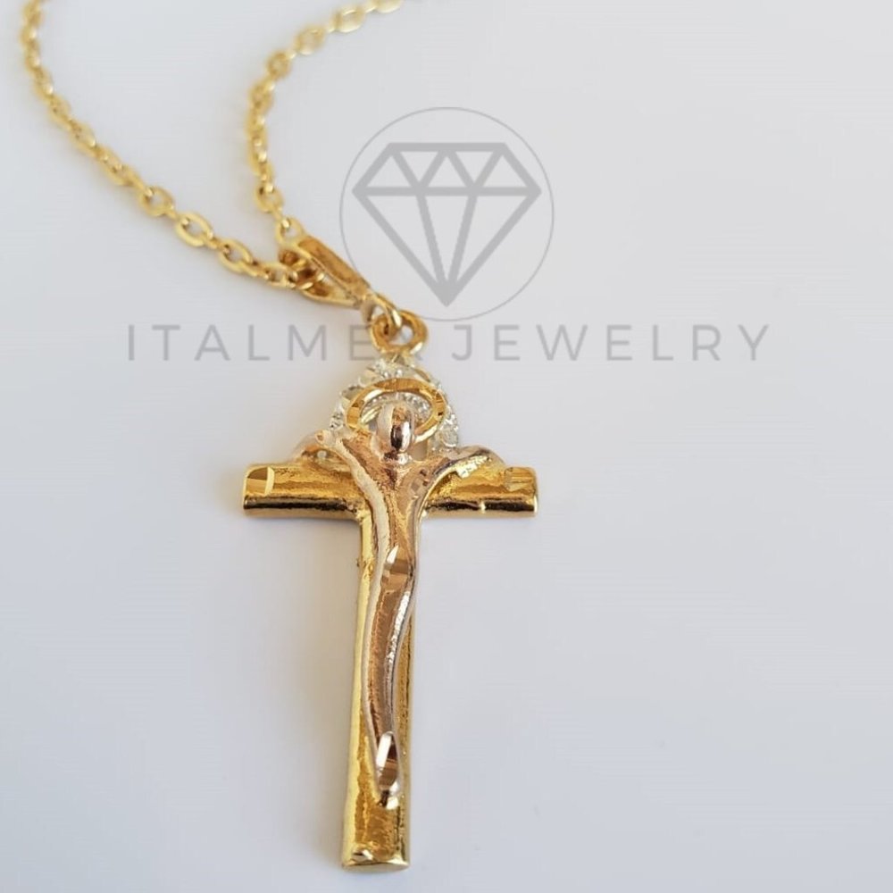 18K Gold Plated Christ Pendant & 22" Chain